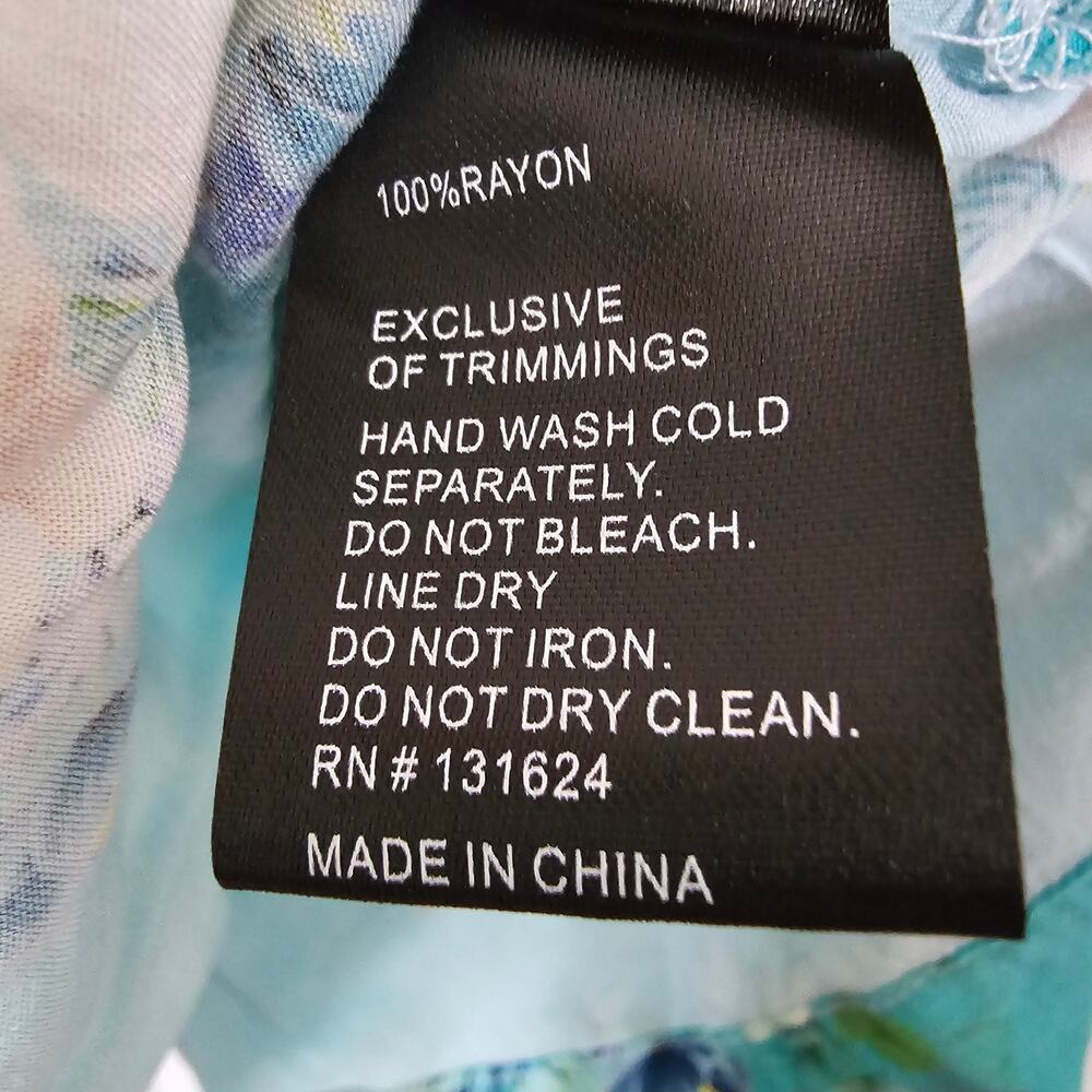 Caleooa Floral Patchwork Blouse Petite Large Rayo… - image 6